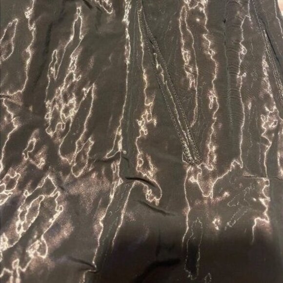 Carlisle Women’s 6 Metallic Brown Crinkle Flare Jacket Long Sleeve Button Down - Picture 10 of 10